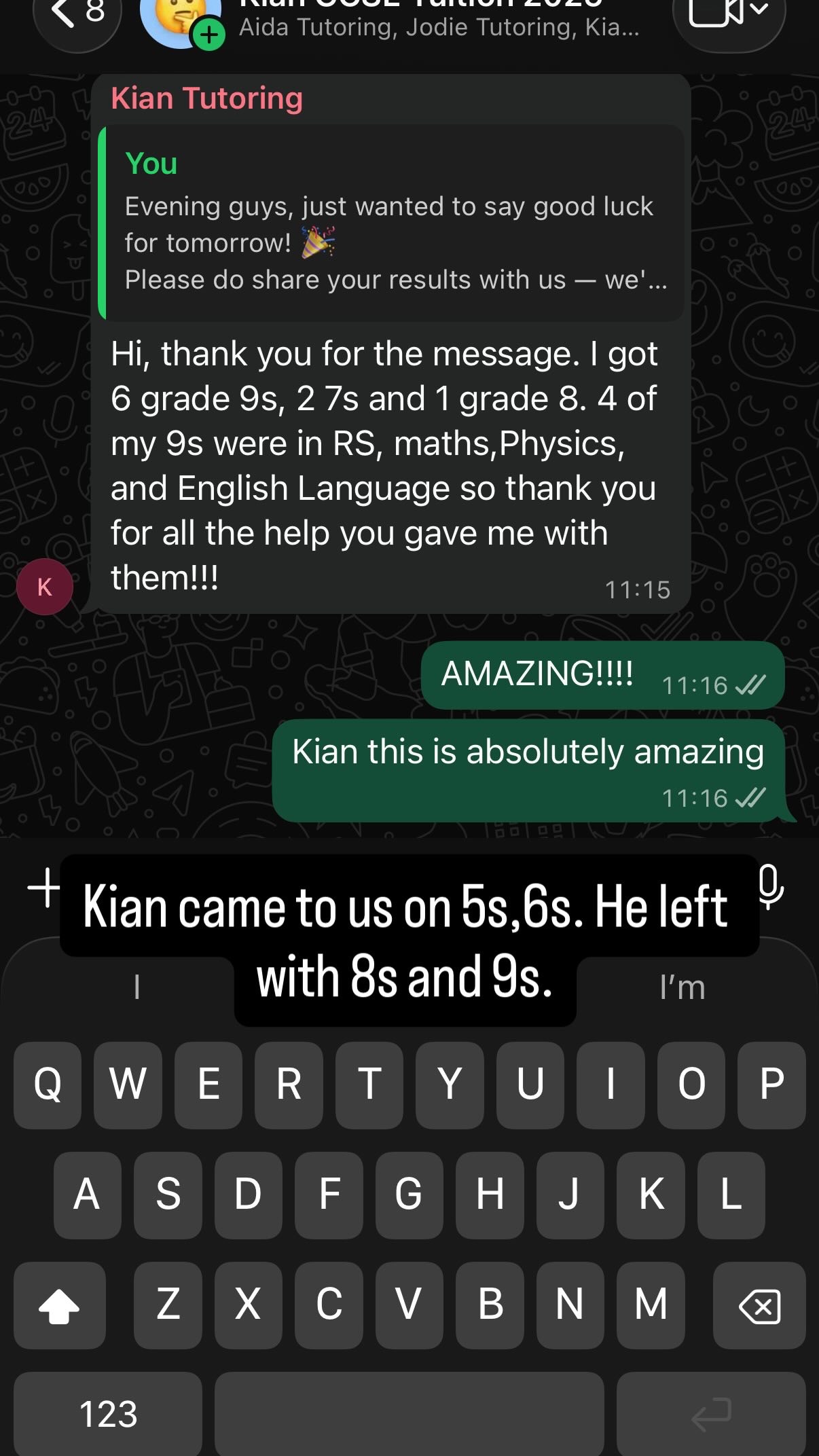 GCSE English result, grade 2 to grade 5