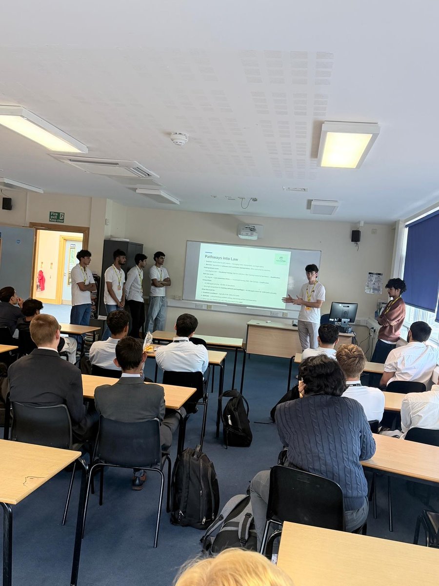 1-2-1 Tutors delivering a sixth-form talk at Watford Grammar School for Boys